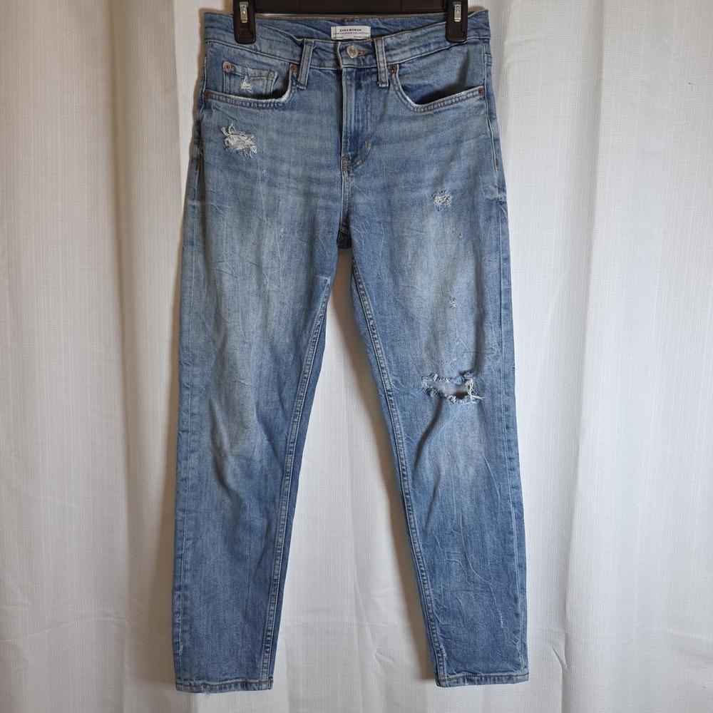 Zara Jeans Women's Size 2 Mid Rise Stretch Denim Blue
